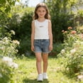 thumbnail image 4 of Zynoxe Tank Tops for Girls Comfy Breathable Crew Neck Sleeveless Top Versatile Casual Solid Color Summer Tops Cute Clothes for Toddler Girls 12 Months-9 Years 3 Years, 4 of 9