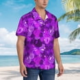 thumbnail image 3 of Gukieu Berry Raspberry Print Men's Short-sleeved Shirts, Button-down Lapel Hawaiian Shirts, T-shirts, Beach Vacation Summer Casual Wear,Large, 3 of 7