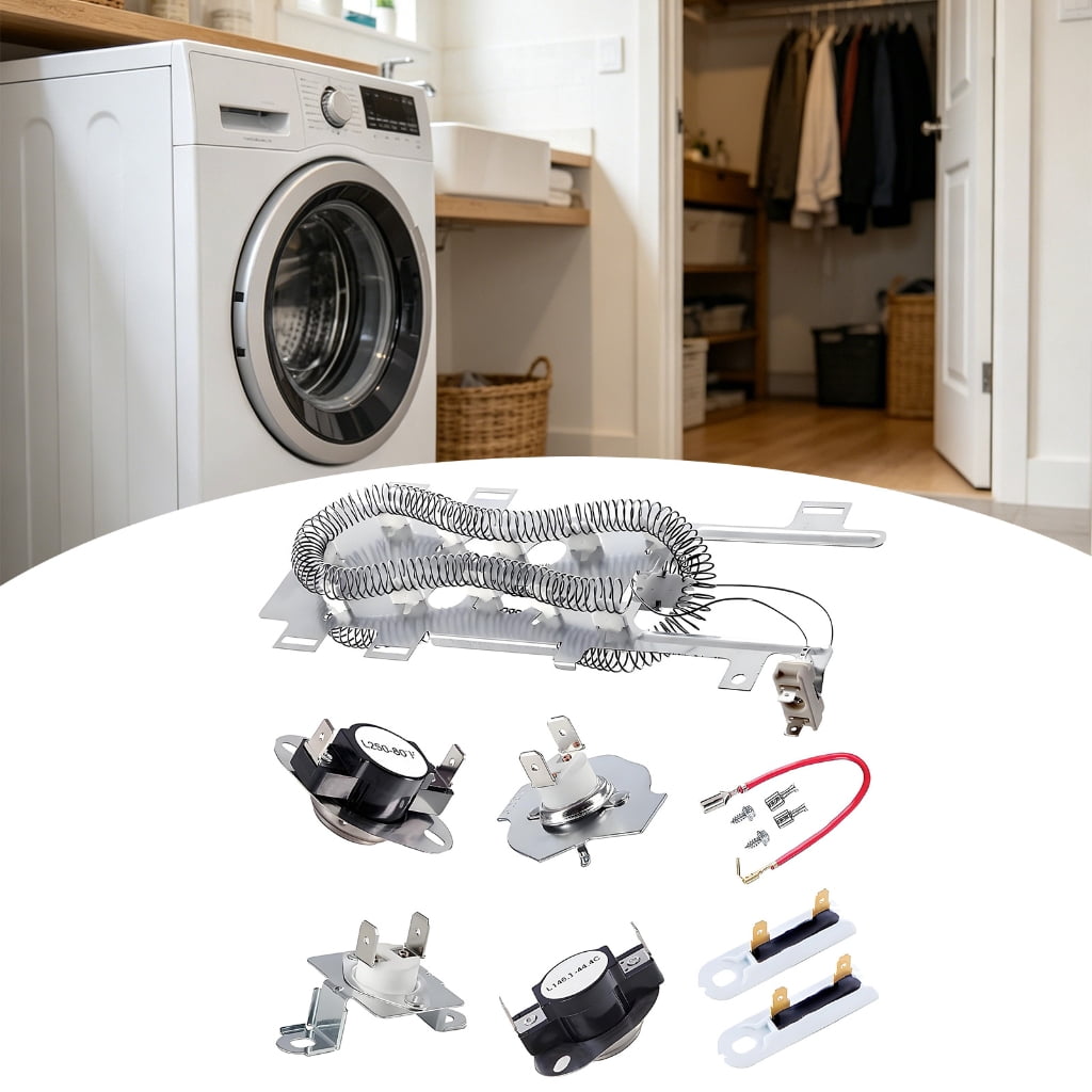 WP8544771 Dryer Heating Component Replacement Set Includes Thermostats And Fuses Heavy Duty Dryer Heating Coil Enduring