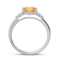 thumbnail image 4 of 2.15 Carat Round Cut Citrine & Aquamarine Gemstone Unique Wedding Ring for Women Solid 18K White Gold Size 5 by Diamond-Capitals, 4 of 7