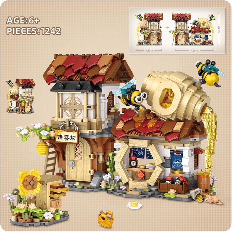 Syrinx Street View Tea Shop Mini Building Blocks Compatible with
