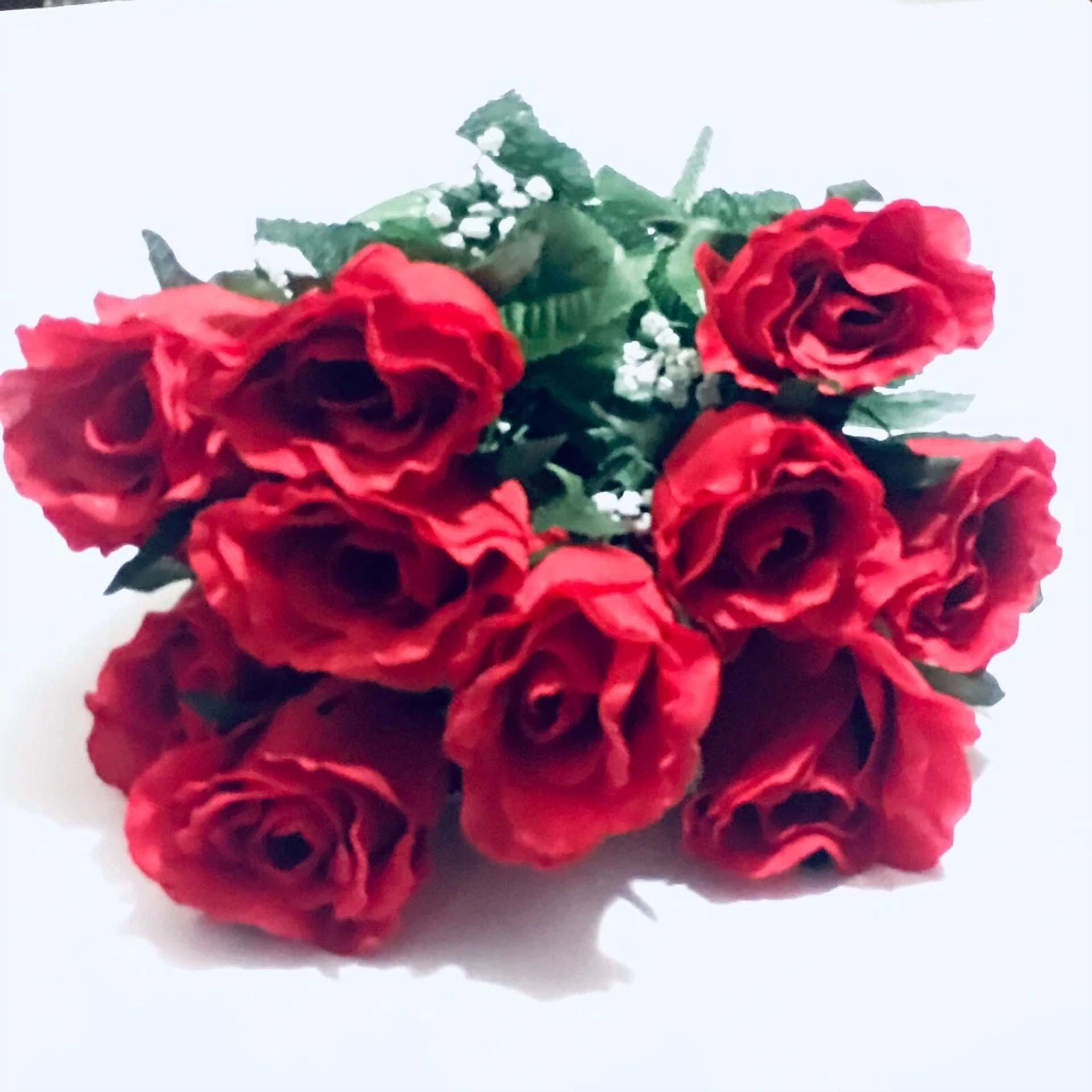 BUTTERFLY- Artificial Red Rose Flower Bouquet Wedding Party Home Decorations Gifts Bulk