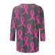 thumbnail image 5 of Fiudx Camisas para Mujer Camiseta Estampada a La Moda para Mujer, Blusa de Mangas 3/4, Tops Informales con Cuello Redondo, 5 of 5