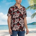 thumbnail image 5 of Goofa Snake And Rose Hawaiian Shirt for Men, Unisex Summer Beach Casual Short Sleeve Button Down Shirts,Aloha Tropical Floral print shirt-X-Large, 5 of 9