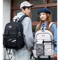 thumbnail image 4 of Ficcug School Backpack for 15.6" Laptop,Fashion Waterproof School Bag for Boys Girls Women Men Teens,Middle / High / College Bookbags,Black, 4 of 11