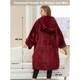 thumbnail image 5 of (2-Pack) THREE POODLE Wearable Blanket Hoodie, Oversized Sherpa Fleece Sweatshirt Blanket with Large Hood and Handy Pocket, A Cozy Gift for Couples & Best Friends, 5 of 8