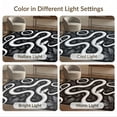 thumbnail image 7 of ODIKA 3'x5' Washable Area Rug Non-Slip, Flatweave, Easy Care Snake Serpent Retro Aesthetic With Bold Coiled Vintage Motif for Hallway, Laundry Room, 7 of 7