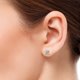 thumbnail image 2 of JeenMata Aros con Halo de Moissanita de Corte Princesa de 1,1 Quilates y Doble Punta Bañados en Oro Amarillo de 18 K sobre Plata, 2 of 5