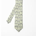 thumbnail image 2 of Necktie, Zebras and Trees Pattern, 3.7", Pale Green Grey, by Ambesonne, 2 of 4