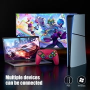 Gamrombo LED Wireless Controller for P5, Seven Light Colors Compatible with P5 Pro/Slim/PC, Dual Vibration, 3.5mm Audio Jack,Macro/Turbo Function, 6-Axis Motion Contro Gamepad with Speaker(Red)