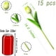 thumbnail image 2 of 15 tulipanes artificiales de seda de tacto real para decoración del hogar, Día de la Madre, primavera, boda, ramos, arreglos florales., 2 of 7