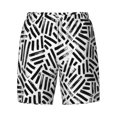 thumbnail image 4 of Lsque Mens Swim Trunks Weave Geometric Pattern - Bathing Suit Compression Liner - Beach Swim Shorts Swimwear - (S-3XL) - Stretch Quick Dry -Medium, 4 of 9