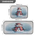 thumbnail image 3 of 2-Piece Kitchen Rugs Set Non-Slip Mats Carpet Floor for Kitchen, Bathroom (19.7"x27.6" & 19.7"x47.2") Watercolor-style Snowman Pattern, 3 of 7