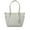Grey, variant on Charlotte Signature Leather Large Top Zip Tote Handbag Bag (Pearl Grey)