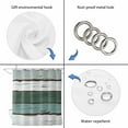 thumbnail image 3 of Polyester Fabric Green Gray White Shower Curtain, Country Vintage Gradient Wooden Plank Waterproof Bathtub Curtain Bathroom Decor Set with Hooks 72 x 96 Inches, 3 of 6