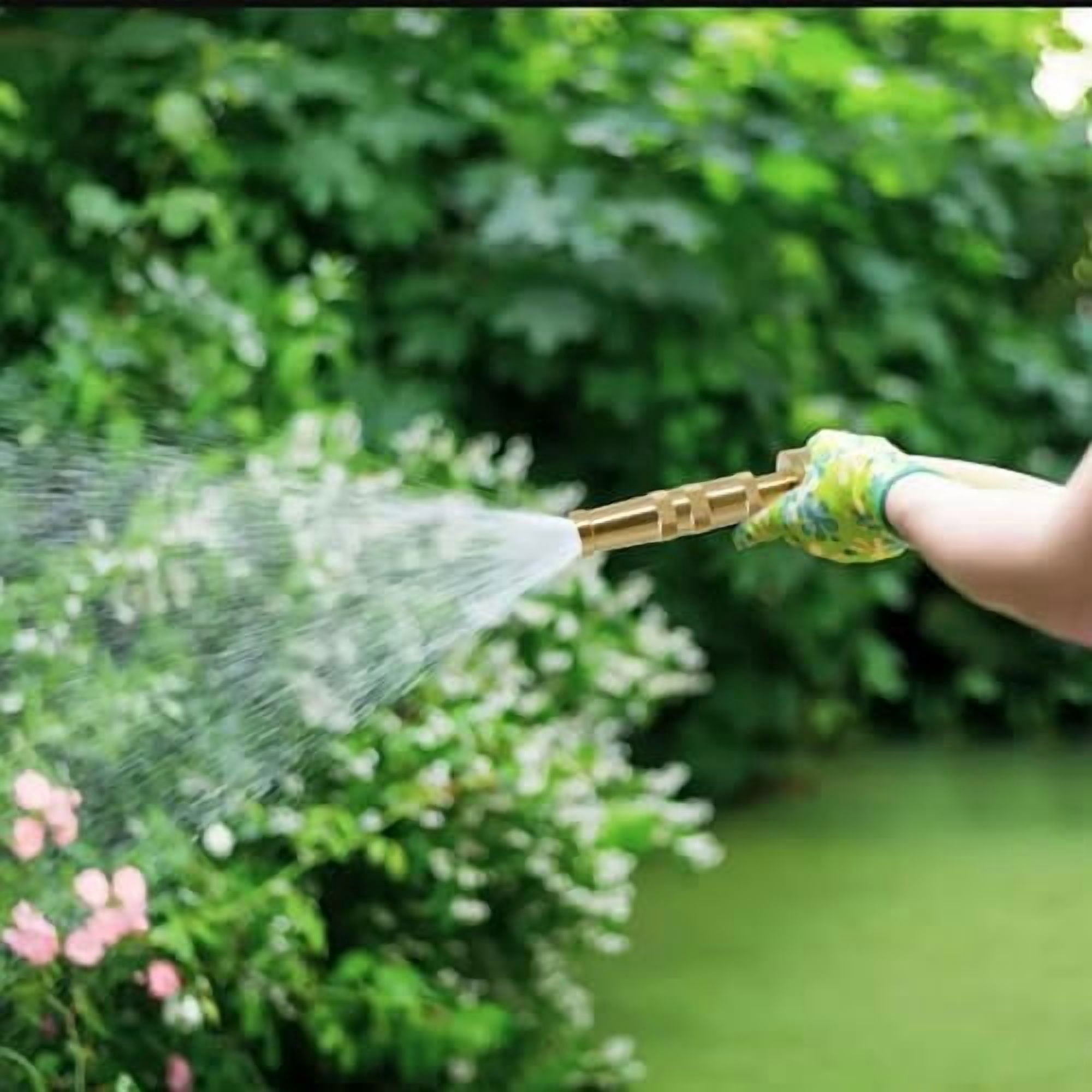 Jointown Solid Brass Hose Nozzle, 4 Pack 4"L Heavy Duty Brass Garden Hose Nozzle with 8 Rubber Washers