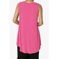 thumbnail image 2 of Women's S~3X Essentials Luxe Jersey Tunic V-Neck Relaxed Fit Sleeveless Top, 2 of 7