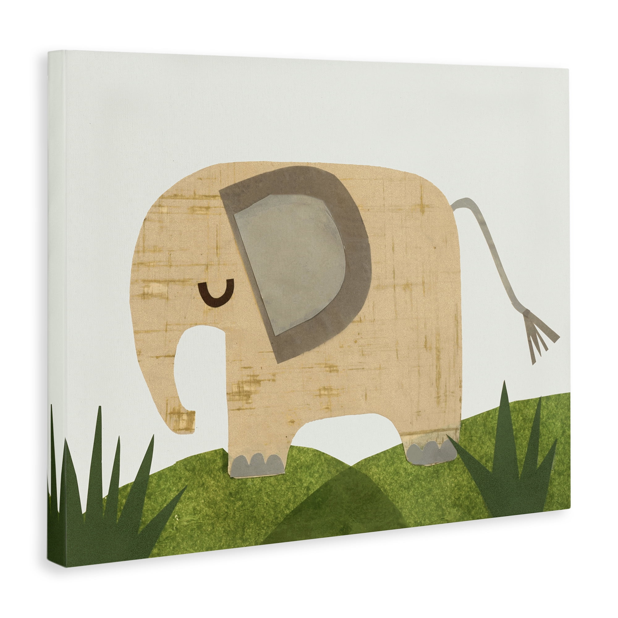 Stupell Industries Cozy Corner Elephant Animals & Insects Painting Gallery Wrapped Canvas Art Print Wall Art, 48 x 36