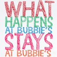 thumbnail image 2 of CafePress - What Happens At Bubbie's Body Suit - Baby Light Bodysuit, Size Newborn - 24 Months, 2 of 4