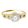thumbnail image 3 of Aonejewelry 0.75 Ct Halo Diamond Engagement Ring 14K Solid Yellow Gold, 3 of 4