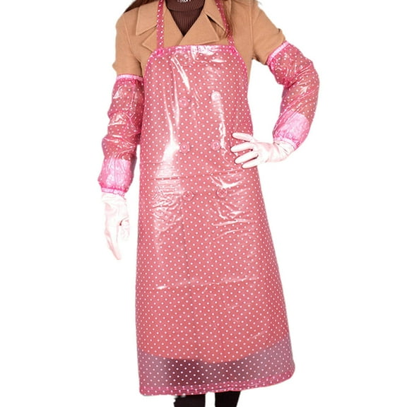 Cleaning Apron PVC Apron Women's Miss 120.00X73.00X0.10CM Pink