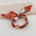 thumbnail image 4 of Colorful Silk Scarf Bracelet Hollowed out Open Cuff Bangle Adjustable Wrist Jewelry Party Date Accessory for Women yellow blue, 4 of 5