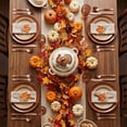 thumbnail image 4 of 68.9 Inch Thanksgiving Decor Hanging Garland,Flexible Bendable Artificial Autumn Maple Leaves for Patio Porch Party, 4 of 6