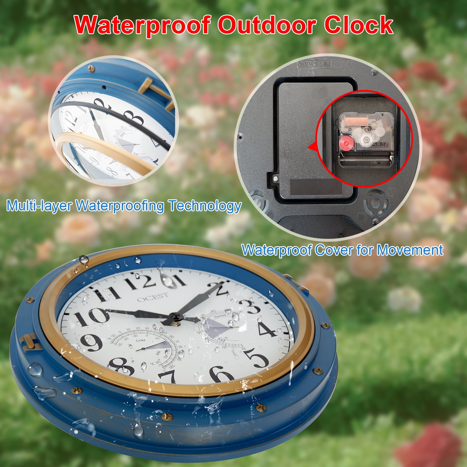 nautical outdoor clocks thermometers