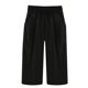 thumbnail image 3 of Capris Pantalones Capri para Mujer, de Lino Ligeros para Vacaciones de Verano, Pantalones Recortados Rectos Casuales Sueltos con Cintura Elástica y Bolsillo, Negro, M, 3 of 3