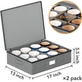 thumbnail image 3 of China Storage Containers 6 Pack, Stackable Hard Shell Quilted Cases with Soft Plate Separators, Moving Supplies Packing Boxes for Dishes, Plates, Platters, Mugs, Cups, 3 of 10