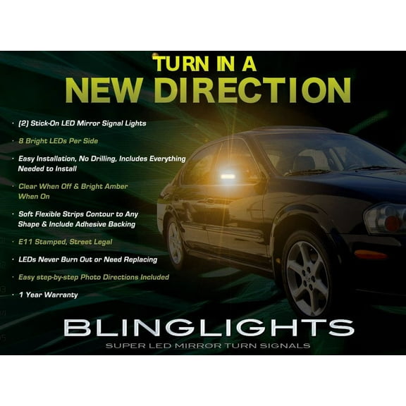 For Nissan Maxima LED Side Mirror Turnsignal Lights Pair