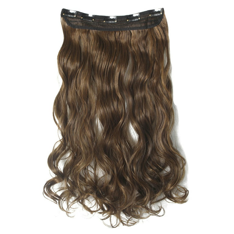 SAYFUT 24-29 Curly Clip in Synthetic Hair Extensions, Style T5C-C, 3/4  Full Head One Piece 5 Clips - Walmart.com