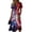 Z01-Blue, variant on Usa Flag Dress for Women 2025 Womens Summer Dresses Patriotic Midi Wrap V-Neck Party Dress