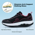 thumbnail image 3 of AOV Womens Walking Shoes for Plantar Fasciitis, Arch Support Athletic Tennis Sneakers Orthotic Comfortable Shoes for Standing All Day BlackRose US 9, 3 of 7