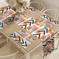 thumbnail image 2 of Ambesonne Geometric Table Runner & Placemats, Grunge Shapes, Placemat 4 pcs + Runner 14"x72", Orange Pale Pink Black, 2 of 2