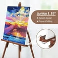 thumbnail image 6 of Wooden Art Easel Stand - 63" Portable Tripod Wood Artist Easel - Adjustable Floor Poster Stand for Painting, Display Show, Wedding - Brown, 6 of 8
