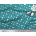 thumbnail image 2 of Soimoi Green Cotton Duck Fabric Feathers & Anemone Floral Print Fabric By Yard 44 Inch Wide, 2 of 3