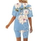 thumbnail image 4 of ICHUANYI Liquidación, Tops de manga corta con cuello en V de verano para mujer, pantalones cortos, ropa cómoda para el hogar, conjuntos de traje de dos piezas ICHUANYI WER2023082201370, 4 of 7