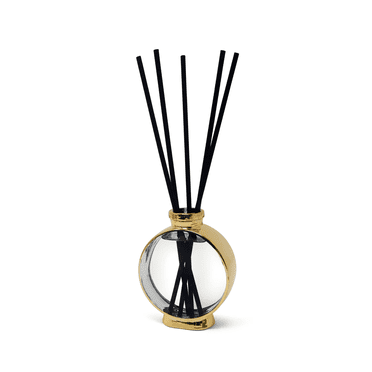 Vivience Fol Oil Reed Diffuser Aromatherapy Diffuser Home Decor, White Flower, Gold White