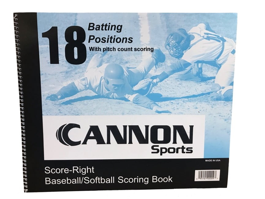 Cannon Sports 18Position Baseball/Softball Scorebook with Pitch Count