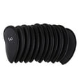 thumbnail image 4 of 12 unidades/paquete de fundas de Golf de cuero PU sintético grueso, conjunto de cubiertas para la cabeza que se adaptan a todas las marcas Negro 2 Zulema Cubierta de la cabeza del hierro del golf, 4 of 8
