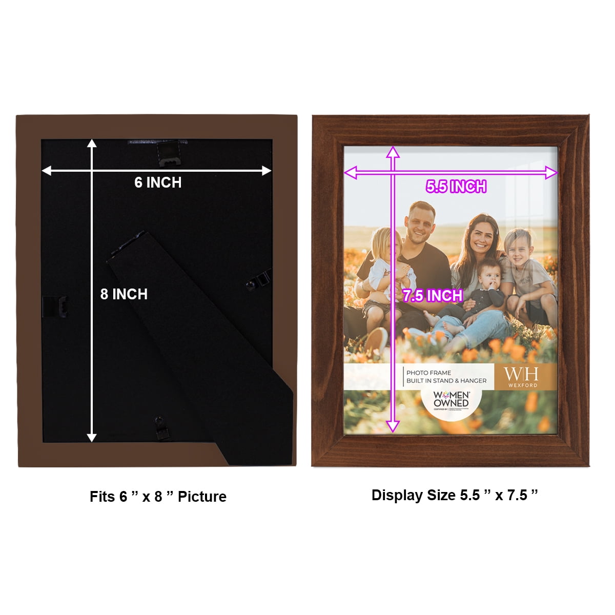 Woodgrain 8 in. x 10 in. Chestnut Picture Frame