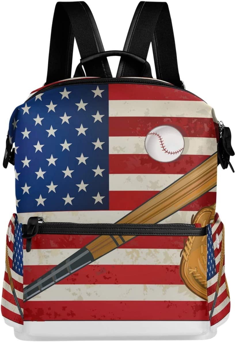 baseball print backpack