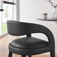 thumbnail image 2 of Modway Pinnacle 30" Upholstered Faux Leather Bar Stool in Black (Set of 2), 2 of 10