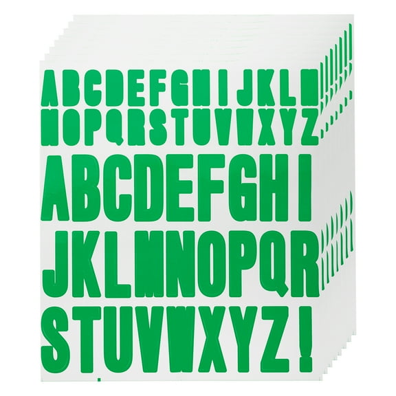 Uxcell 8 Sheets Letter Stickers Vinyl Letter for Indoor/Outside Sticker Decal, Green