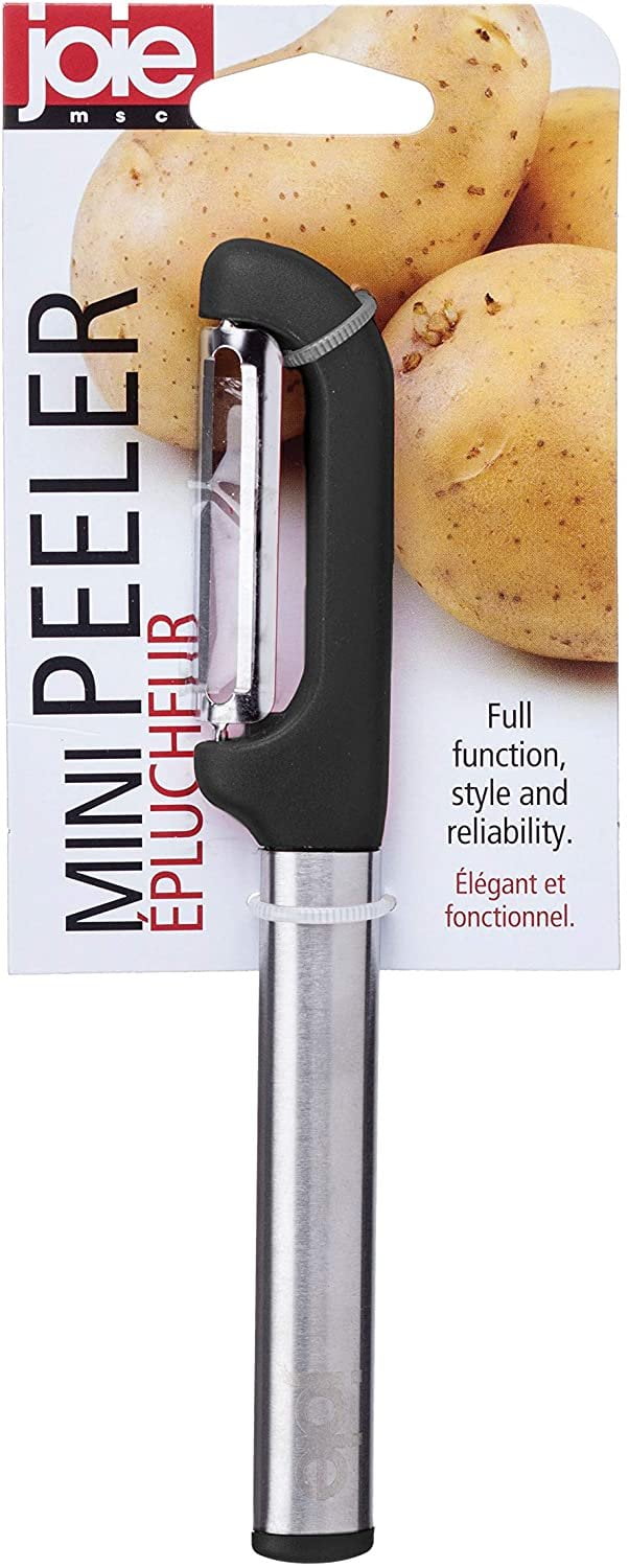 Joie 6.75" Mini Fruit & Veggie Peeler Stainless Steel Blade Black