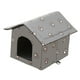 thumbnail image 4 of Casa para gatos al aire libre, cálida y aislada, portátil, cueva para perros pequeños Gris M, 4 of 8