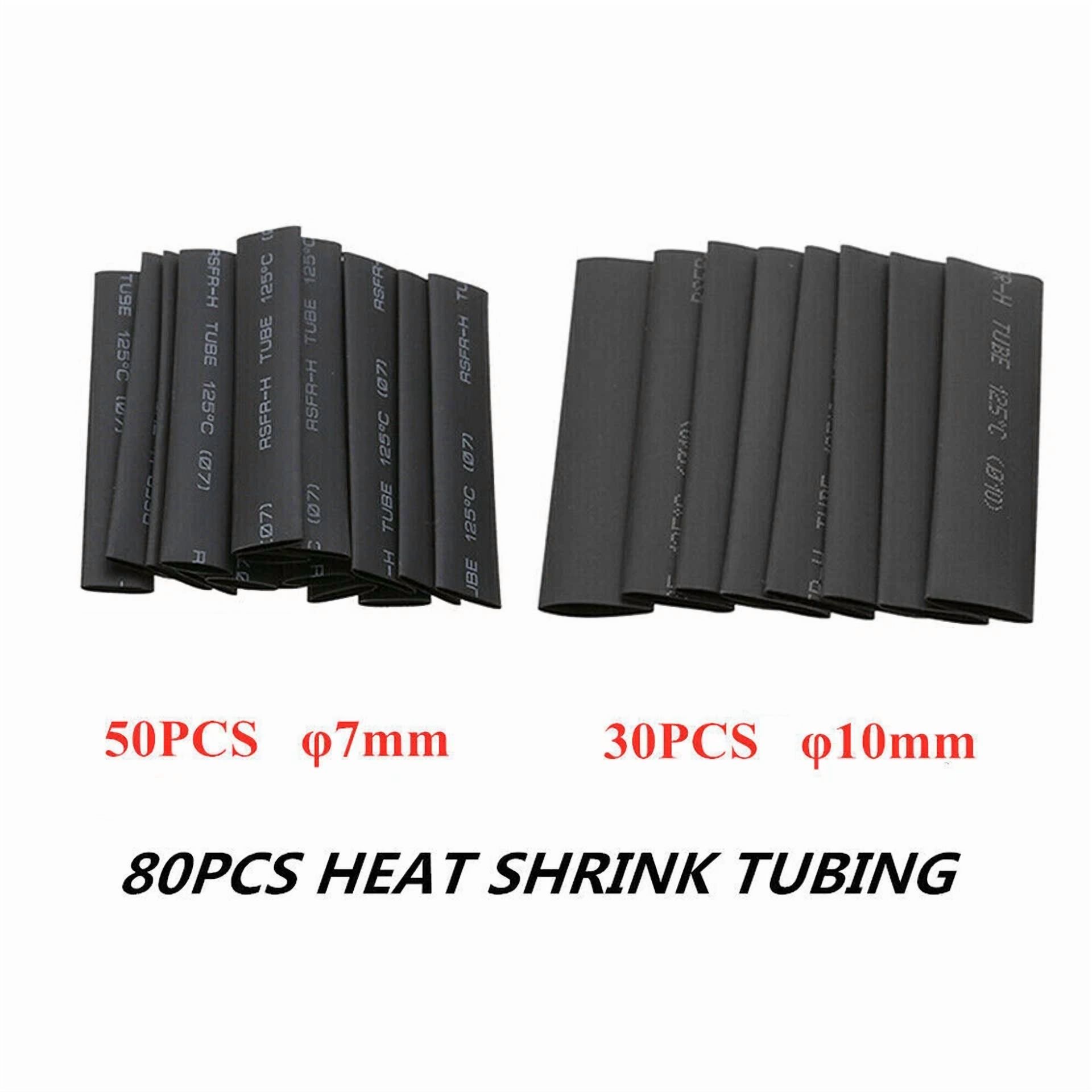 CRESTIN- 140Pcs Copper Battery Cable Lug Ring Terminals Heat Shrink Tubing Connectors Kit