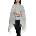 thumbnail image 3 of Junzan Lightweight Women'S Fashion Silver Glitter Printed Winter Fall Warm Scarves Scarf Shawl, 3 of 9