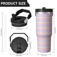 thumbnail image 4 of Modern 30oz Handheld Travel Tumbler with Handle – Double Wall Stainless Steel Insulated Cup, Flip Straw Lid, Leak-Proof & BPA-Free for Hot and Cold Drinks – Durable Coffee & Juice Mug White, 4 of 7
